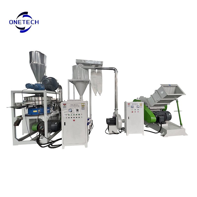 5plastic crusher and pulverizer machine system for plastic pipes